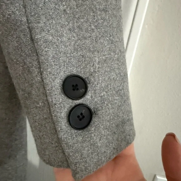 Zara Gray Wool Blend Coat - Picture 5 of 5